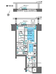 ZOOM神田 1DKの間取図画像