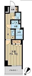 日本橋ファーストレジデンス 1Kの間取図画像