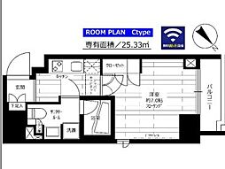 ステージファースト蔵前アジールコート 1Kの間取図画像