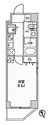 STAGEFIRST浅草橋4 1Kの間取図画像