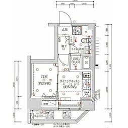 QUALITAS浅草橋 1DKの間取図画像