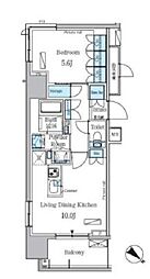 パークアクシス東日本橋ステーションゲート 1LDKの間取図画像