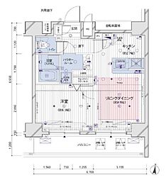 メインステージ両国駅前 1LDKの間取図画像