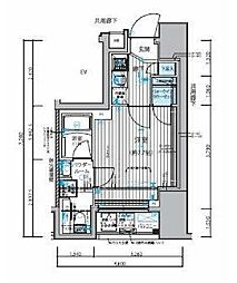 MAINSTAGE新御徒町 1Kの間取図画像