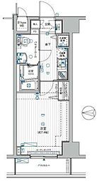 メインステージ蔵前2 1Kの間取図画像