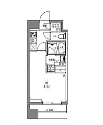 ラドゥセール秋葉原 1Kの間取図画像
