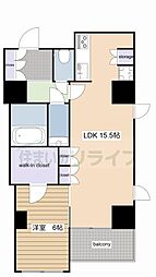 プラウドタワー本郷東大前 1LDKの間取図画像