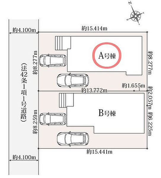 区画図：A号棟