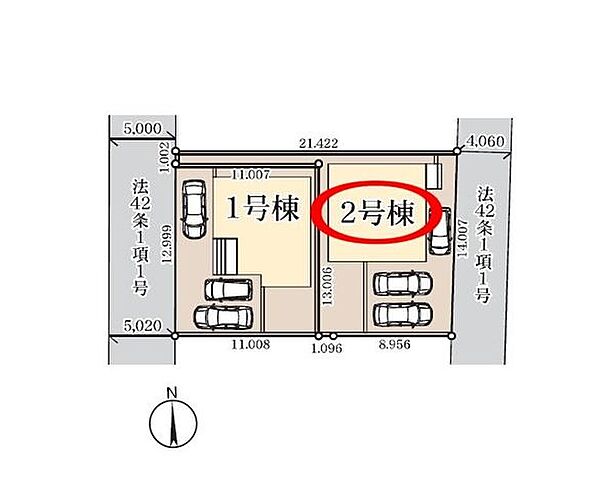 区画図：2号棟