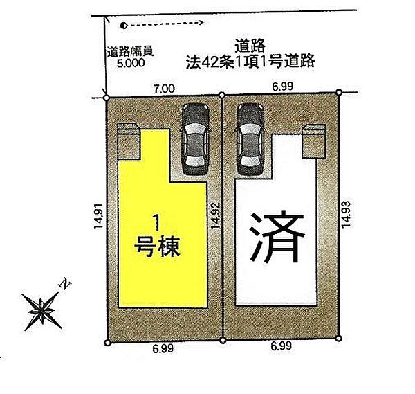 区画図：1号棟