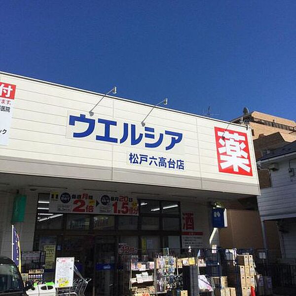 ウエルシア松戸六高台店 徒歩4分。 300m
