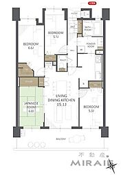 プレミスト宮崎アクアリゾート 4LDKの間取図画像