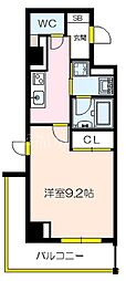 ロイヤルパークヒルズうめきた 1Kの間取図画像