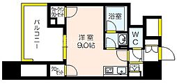 プラシーデンス本町 ワンルームの間取図画像
