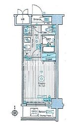 ガーラシティ深川扇橋 6階1Kの間取り