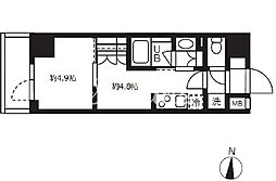グランパセオ清澄白河II 10階1DKの間取り
