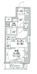 アイル押上ノルド 6階1DKの間取り