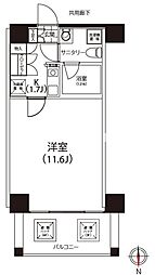 クイズ恵比寿 5階1Kの間取り