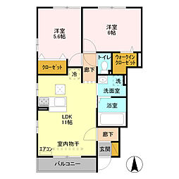 間取図画像 2LDK