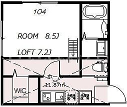 湘南新宿ライン宇須 土呂駅 徒歩6分の賃貸アパート 1階1SKの間取り