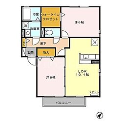 JR京浜東北・根岸線 大宮駅 バス13分 西遊馬消防出張所バス停下車 徒歩3分の賃貸アパート 1階2LDKの間取り