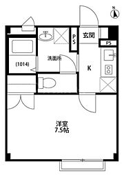 湘南新宿ライン宇須 東大宮駅 徒歩6分の賃貸マンション 1階1Kの間取り