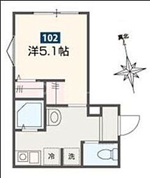 サークル ヴィラ日進 1Kの間取図画像