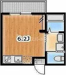 東武野田線 七里駅 徒歩5分の賃貸アパート 1階ワンルームの間取り