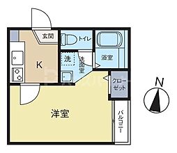 東武野田線 大和田駅 徒歩8分の賃貸アパート 1階1Kの間取り