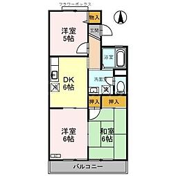 JR川越線 西大宮駅 徒歩19分の賃貸アパート 2階3DKの間取り