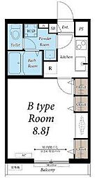 湘南新宿ライン宇須 土呂駅 徒歩7分の賃貸マンション 1階1Kの間取り