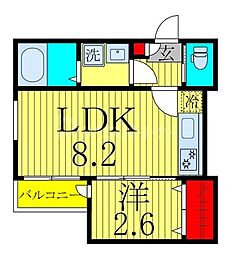 KEIAI RESIDENCE 北大宮 1階1LDKの間取り