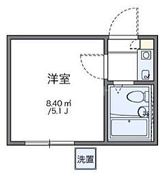 JR京浜東北・根岸線 さいたま新都心駅 徒歩15分の賃貸アパート 1階1Kの間取り