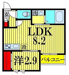 ＲＥＧＡＬＥＳＴ　Ｓ　大和田 1階1LDKの間取り