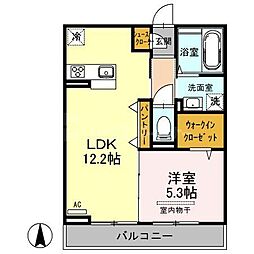 フレア・レジデンス 3階1LDKの間取り