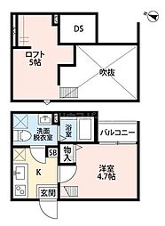 プロストル　ミラ 1階1Kの間取り