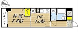 ライオンズマンション与野本町第7 1DKの間取図画像