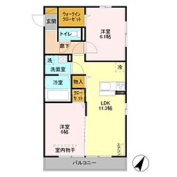 間取図画像 2LDK