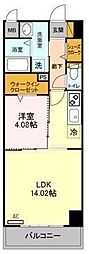 MONARCHVILLA 1LDKの間取図画像