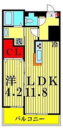 LIBRGRANT大宮 1LDKの間取図画像