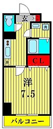 LIBRGRANT大宮 1Kの間取図画像