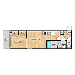 (仮称)ジーメゾン指扇セリーナ 1LDKの間取図画像