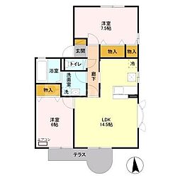 コンフォート・エスパシオ 2LDKの間取図画像