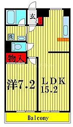ファーストヒルズ1 1LDKの間取図画像