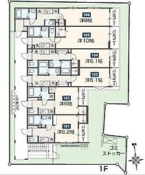 MELDIA大和田4 1Kの間取図画像