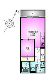 REGALEST響 1LDKの間取図画像