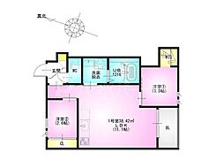 REGALEST KB前 2LDKの間取図画像