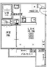 Astro Residence 西大宮 1LDKの間取図画像