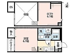 Gluck大宮公園 ワンルームの間取図画像