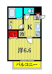(仮称)ジーメゾン加茂宮 1Kの間取図画像